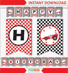 También son la pieza central de la decoración en muchas fiestas. Race Car Banner Race Car Birthday Banner Race Car Party Banner Printable Banner Race Car Decorations Instant Download Cars Theme Birthday Party Race Car Birthday Race Car Party