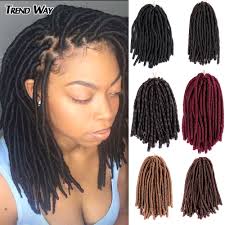 Twist the upper half faux locs and tie it into a big bun while letting the remaining hair loose. Trend Way 14inch Dreadlocks Hair Extensions Synthetic Braiding Hair Afro Hair Styles Soft Faux Locs Crochet Hair Black Dread Loc Faux Loc Aliexpress