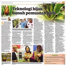 Teknologi hijau menjadi satu landasan yang penting bagi memelihara dan memuliharakan. Teknologi Hijau Bunuh Pemusnah Padi Faculty Of Agriculture