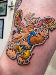 Patchwork Style Banjo Kazooie Tattoo Done At Authentic Ink Sydney By Min Tattoos Tattoos Banjo Kazooie Incredible Tattoos