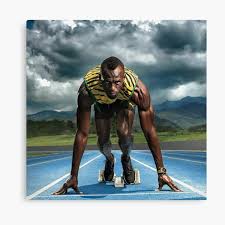 Letsrun.com provides video proof that usain bolt didn't actually false start in the men's 100 at the. Usain Bolt Canvas Prints Redbubble