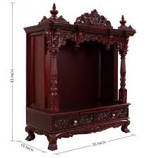 Teak Wood Open Ghar Mandir For Puja In Hinduism 120414 2985 Teak Wood Temple Temples Temple Design For Home Pooja Room Door Design Pooja Room Design