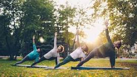 Yoga on the lawn