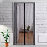 Buy BREAZBELL Good night Magic Mesh Magnetic Mosquito Screen Door Net Curtain with Magnets Reinforced Polyester Mesh Curtain Back Door Mesh with Full Frame Hook & Loop(210 * 85 CM)-1pc Online at