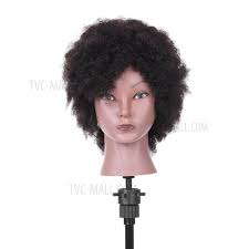 Mannequin head with hair female cosmetology manikin head dummy wig mannequi. Afro Mannequin Head Hairdressing Training Head Dummy Head For Practice Styling Braiding Hair Black