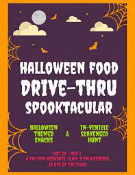 Listen as we chew on topics like devil's night, best/worst candy, knock off costume quiz, chips and candy apples, killer creations, beetlejuice quibbles, monster survival plans (50 foot woman. Halloween Food Drive Thru Spooktacular October 2020 Marin Convention Visitors Bureau