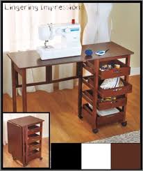 Fold Away Rolling Desk Craft Sewing Hobby Computer Storage Mobile Workstation Fold Away Desk Shelf Furniture Craft Desk
