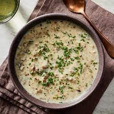 This Better For You Version Of The Traditional Cream Of Mushroom Soup Calls For You To Puree Half Of The S Mushroom Soup Recipes Soup Recipes Creamed Mushrooms