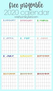 Free Printable 2020 Calendar Use This Simple Calendar To Get Organized For The New Year Just Down Free Printable Calendar Family Calendar Printable Calendar
