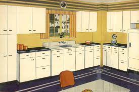 The 1930s saw the evolution of unit kitchen cabinets in metal and wood, topped with smooth continuous countertops. The Rise Of The Modern Kitchen Architect Magazine
