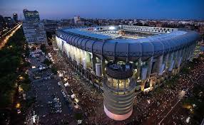 Design of this football stadium. Santiago Bernabeu Football Stadium Madrid