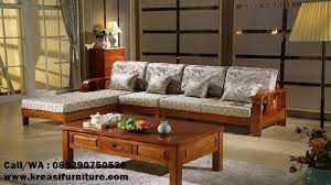 Kursi Tamu Sudut Minimalis Jok Motif Kreasi Furniture Jepara Ide Sofa Ruang Tamu Desain Furnitur Set Sofa