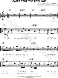 Justin Timberlake Can T Stop The Feeling Letra Justin Timberlake Can T Stop The Feeling Sheet Music For Beginners In C Major Download Print Piano Music Piano Sheet Music Beginners Saxophone Sheet Music