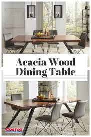 North Beach Live Edge Dining Table Is Made From Solid Acacia Wood And Powder Coated Iron The North Beach Live Edge Dining Table Dining Table Wood Dining Table