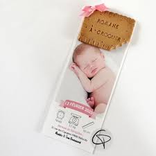 Sélectionnez le format, votre design, ajoutez vos photos et texte. Faire Part Biscuit Orginal Fait Main Naissance Fille