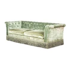 Interior design / furniture design design: Vintage Style Sofa Upholstered In Velours Bottom Fringes
