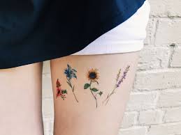 Flower Temporary Tattoos Set Of 8 Flower Tattoos Lavender Etsy Tattoos Tattoo Set Rose Tattoos