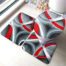 It is very soft and your children will spend we have the best resources for things by color. Houyan Gray Black Red White Swirls Bathroom Rugs Bath Mats Soft Anti Slip 3 Pcs Mats Set U Shaped Toi Bathroom Rugs Bath Mats Bathroom Rugs Modern Bathroom Rug