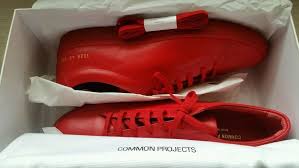 Common Projects Achilles Low Red Leather Sneakers Size 43
