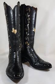 Black And Gold Boots Mens Metallic Gold And Silver Inlays Against The Black Uppers On Black Snake Boots So Ready To Go K Western Boots For Men Custom Cowboy Boots Leather Western Boots