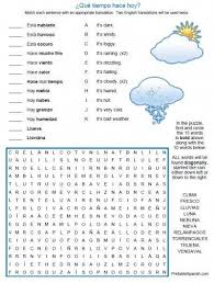Printable Spanish Freebie Of The Day Que Tiempo Puzzle Worksheet From Printablespanish Com Learn Spanish Worksheets Spanish Weather Spanish Language Learning