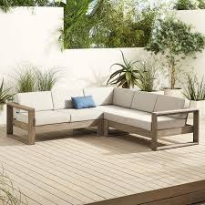 Portside Outdoor 3 Piece L Shaped Sectional West Elm In 2020 Resin Patio Furniture Backyard Furniture Lounge Chair Outdoor