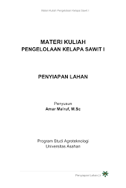 Check spelling or type a new query. Pdf Pengelolaan Kelapa Sawit Satu Penyiapan Lahan Perkebunan Kelapa Sawit