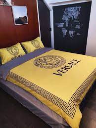 Piumino soffice, caldo per letto singolo. 3d Custom Gold Versace Bedding Set Duvet Cover Pillowcases Exr287
