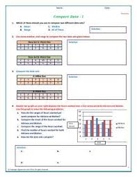 Worksheet Compare Data I Use Mean Mode Median And Range To Compare A Pair Of Data Sets In This Worksheet Work With Comparing Data Bar Graphs Graphing