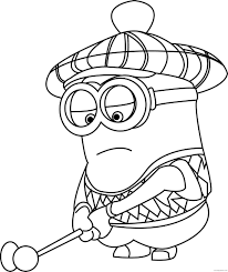 So many minion coloring pages, awaiting despicable me 3. Minions Coloring Pages Tv Film Minion Golf Printable 2020 05207 Coloring4free Coloring4free Com