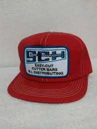 Vintage Farmer Ball Cap Snapback Foam Lined Insulation Flat Bill Red White Ball Cap Red And White Snapback