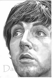 Paul Mccartney Pencil Portrait By Danaparisi On Etsy Pencil Portrait Beatles Drawing Portrait Artist