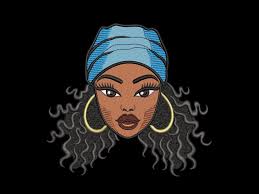 Machine Embroidery Design, Cute Girl, Natural Hair, Woman
