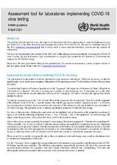 Person's mobile number * sample id. Assessment Tool For Laboratories Implementing Covid 19 Virus Testing Interim Guidance 8 April 2020