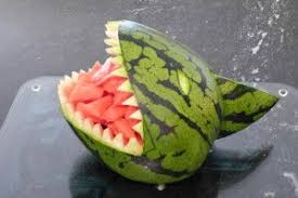 Melonen Hai Schritt Fur Schritt Anleitung Partiesserie Melonen Hai Piraten Essen Kinder Piraten Essen