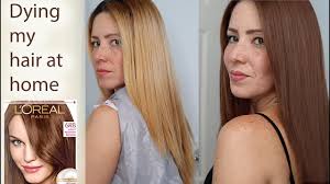 Garnier nutrisse permanent hair dye (various shades). Dying My Hair From Blonde To Brown At Home Box Dye Youtube