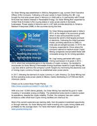 I have done my research, and i can't really come to a conclusion. Go Solar Mining Renewable Energy For Crypto By Melissa Ricks Issuu