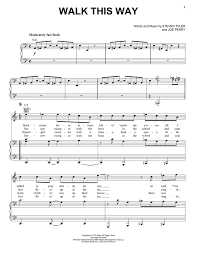 Aerosmith Walk This Way Sheet Music And Printable Pdf Music Notes Aerosmith Walk This Way Sheet Music Notes Sheet Music