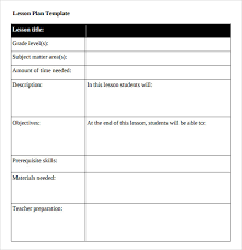 Some are designed for specific subjects and grade. Free 10 Sample Blank Lesson Plan Templates In Pdf