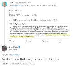 Tesla started accepting bitcoin in march, then stopped in may, citing environmental concerns. Elon Musk Hints Tesla Owns About 42k Bitcoins Featured Bitcoin News