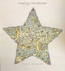 Can T Believe It S Been Almost A Year Tbt Johanna Basford S Free Star Print From Johanna Basford Christmas Johanna Basford Coloring Christmas Coloring Books