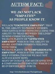 This Is Such A Great Explanation Because The Lack Of Empathy Aspies Have Is Completely Different Than The Standard Defini Autism Facts Aspergers Autism Autism