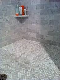 If you can't find matching numbers, mix tile from different boxes when installing so any color variation won't be as noticeable. Large Scale Tiles Are Definitely On Trend When It Comes To Bathroom Floors Right Now If You Choose To Go That Direction You Can Use The Shower Floor Tile Bathroom