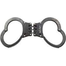 Asp black tactical hinge handcuffs. Bulltec Matt Black Burnished Wide Hinged Handcuffs Heavy Model Made Of Hardened Steel