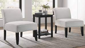 Find the perfect accent chair for any room with our great selection of stylish seating options in a wide range of sizes, shapes, fabrics and designs. Genesis Ii 3pc Cloud Gray Black Accent Chairs Side Table Set By Acme