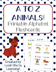 These simple uppercase alphabet cards with large, clear letters are great for alphabet activities and songs! Free Printable Flashcards Alphabet Animals Look We Re Learning