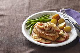 Pork Chops With Apples Onions Recipe Apple Pork Chops Pork Recipes Easy Onion Recipes