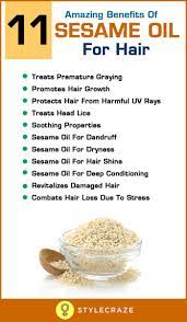 The shampoo soothes and nourishes and has antibacterial properties. Sesame Oil For Hair Hair Growth And Other Uses Coconut Oil Hair Growth Hair Vitamins Hair Oil