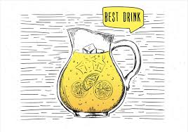 Black And White Lemonade Pitcher Clipart Free Hand Drawn Vector Lemonade Illustration Free Hand Drawing How To Draw Hands Hand Drawn Vector