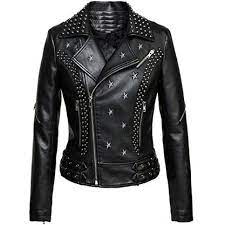 New Handmade Women Leather Studded Fashion Biker Jacket Studded Leather Jacket Leather Jacket Biker Jacket
